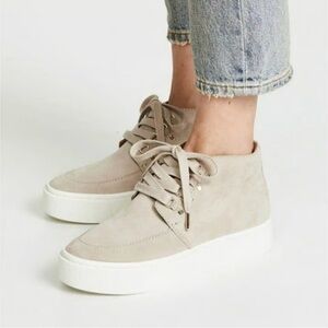 Joie | Hillerson High Top Beige & White Platform Sneakers